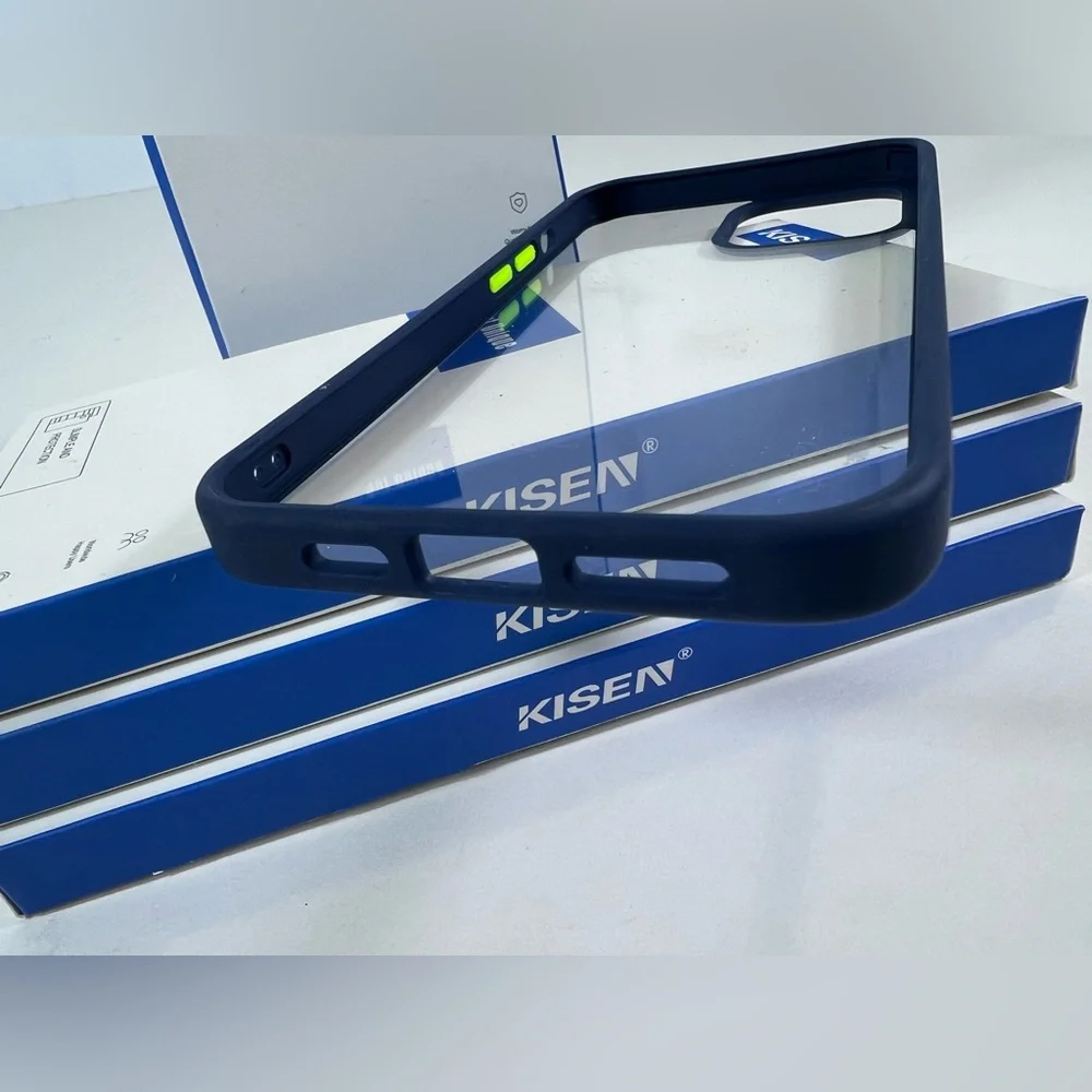 KISEN - 4PC Simple But Unique iPhone 12 Pro Max Case In Navy Blue/Clear NIB